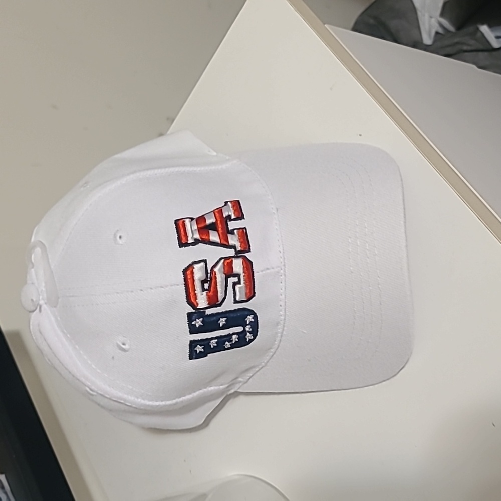 NWT USA white ball cap